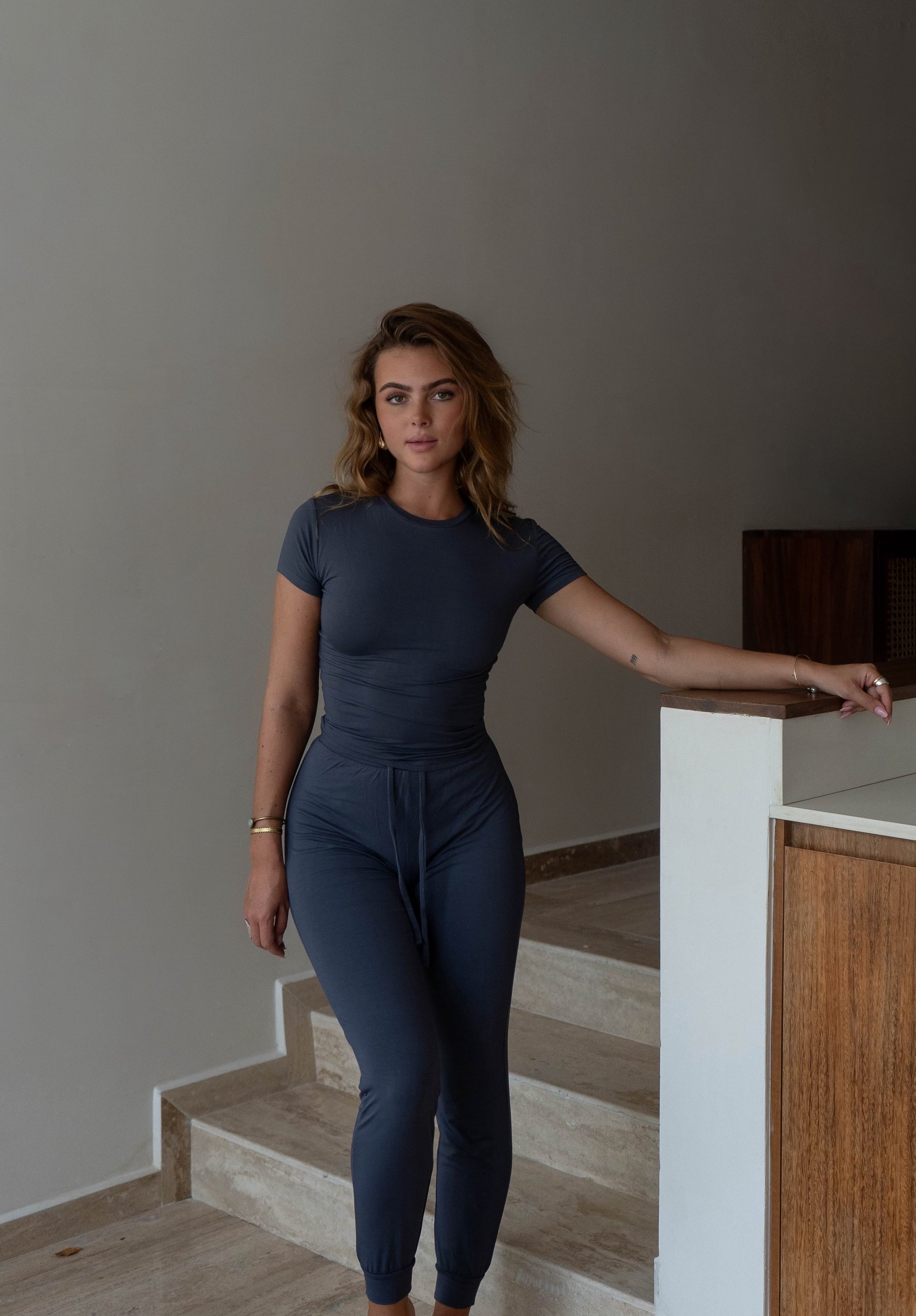 LIMITED EDITION Charcoal Grey cuffed drawstring trousers