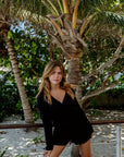 True Black Bamboo Rib Shirt-Style top