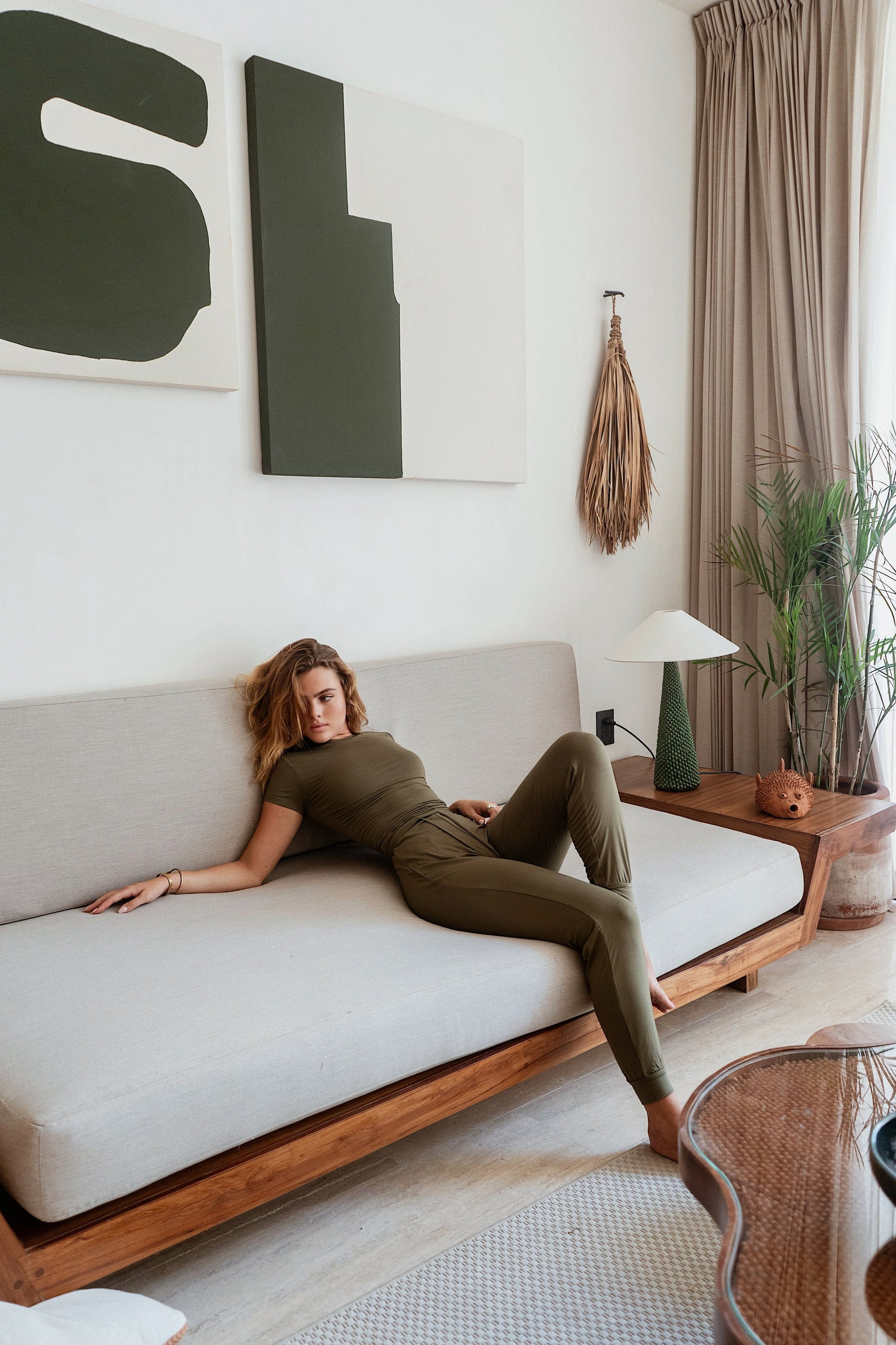 LIMITED EDITION Olive Green Sculpt round neck t-shirt