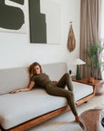 LIMITED EDITION Olive Green cuffed drawstring trousers