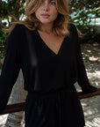 True Black Bamboo Rib Shirt-Style top