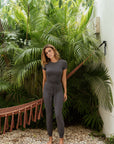 LIMITED EDITION Charcoal Grey cuffed drawstring trousers