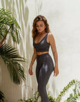 LIMITED EDITION Charcoal Grey Reversible crop top
