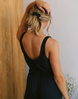 True Black scoop-neck vest