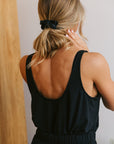 True Black scoop-neck vest
