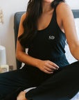 True Black scoop-neck vest