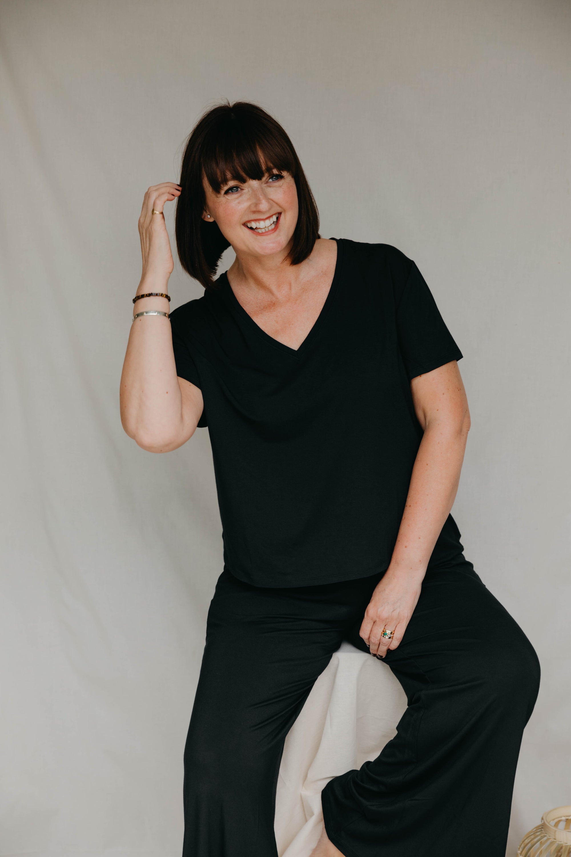 True Black V-neck t-shirt