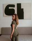 LIMITED EDITION Olive Green Sculpt round neck t-shirt