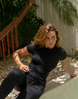 True Black Sculpt round neck t-shirt