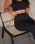 True Black Reversible crop top