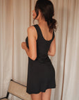 True Black V-Neck Sleep Dress