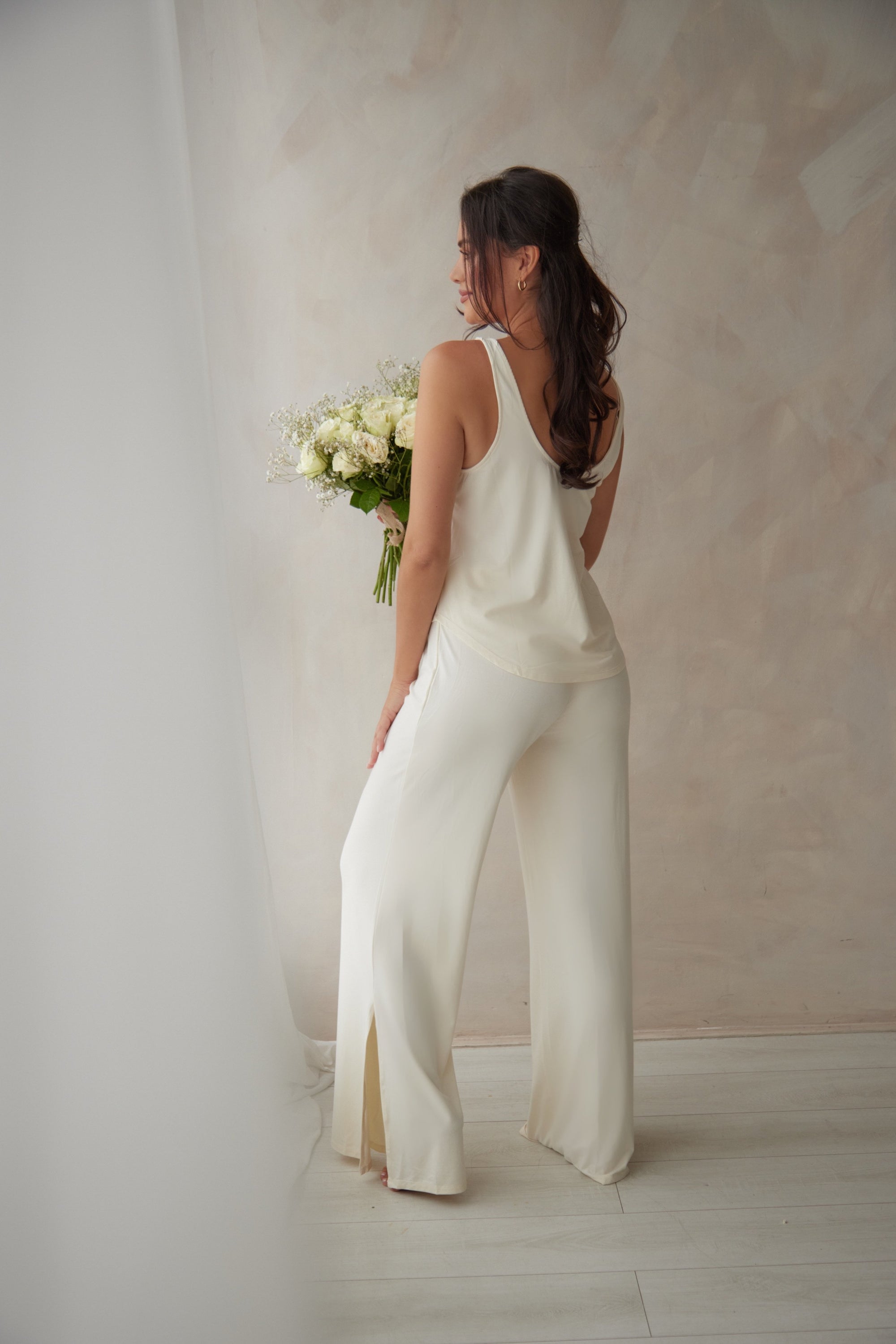 Bridal PJ Soft Ivory scoop-neck vest
