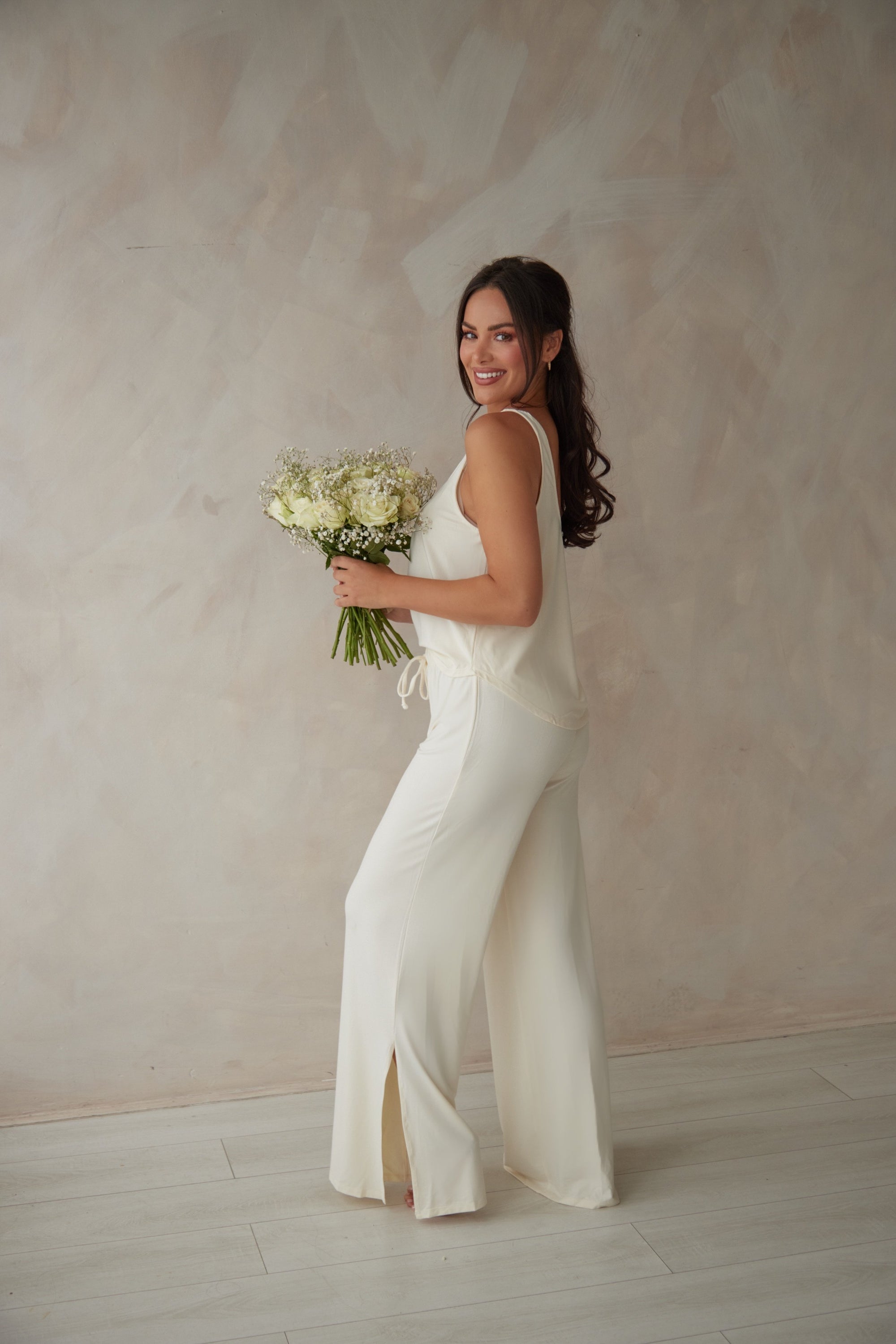 Bridal PJ Soft Ivory scoop-neck vest