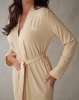 LIMITED EDITION Butter Yellow Short Belted Robe