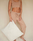 Spiced Chai cuffed drawstring trousers