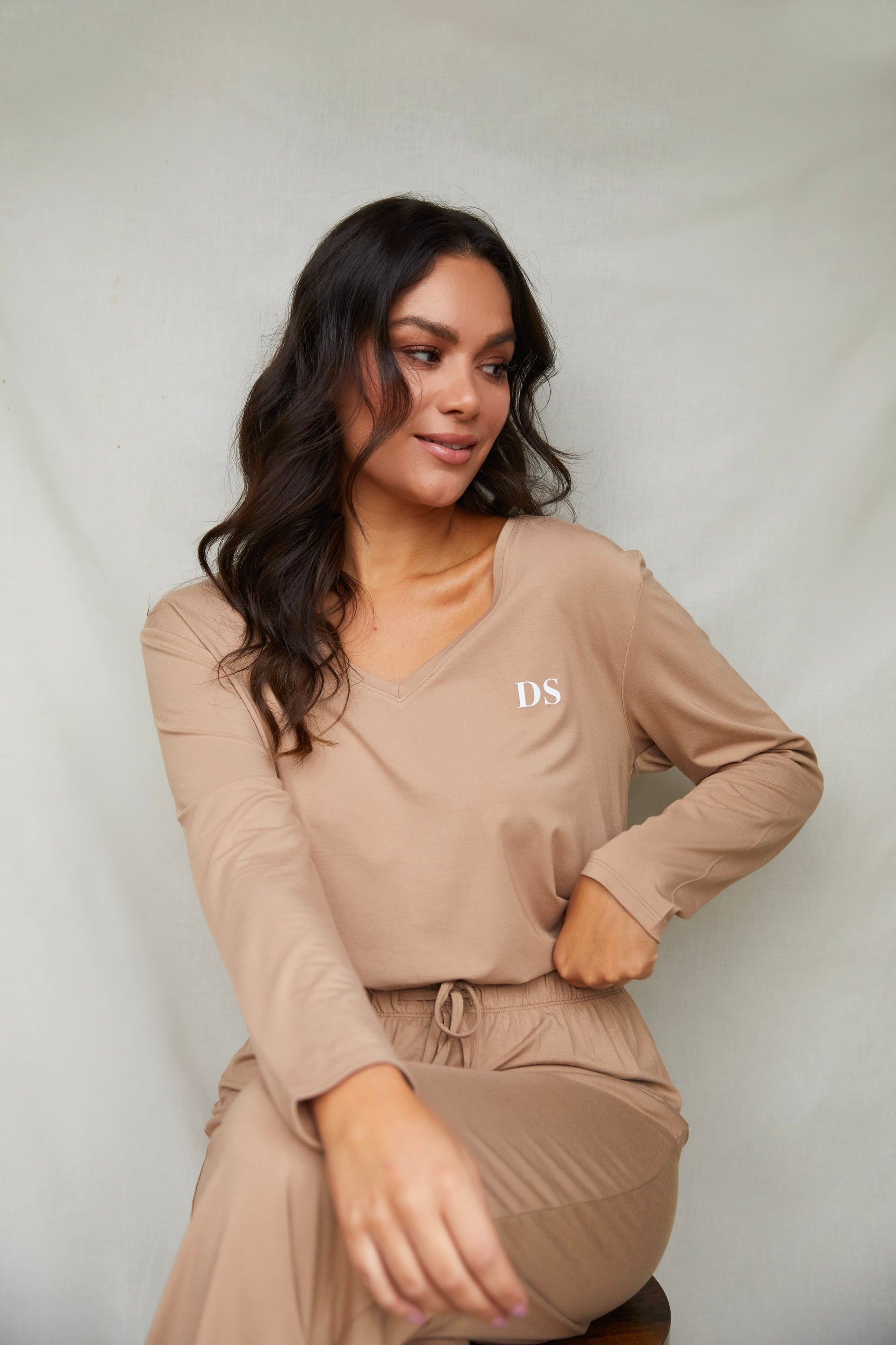 Spiced Chai Long Sleeve V-neck t-shirt
