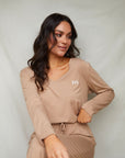 Spiced Chai Long Sleeve V-neck t-shirt