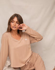 Spiced Chai Long Sleeve V-neck t-shirt