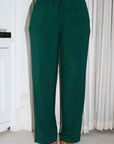Deep Forest straight leg drawstring trousers
