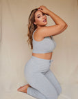 Pebble Grey cuffed drawstring trousers