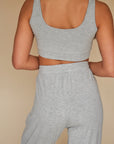 Pebble Grey Reversible crop top