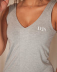 Pebble Grey V-Neck Sleep Dress
