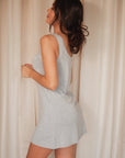 Pebble Grey V-Neck Sleep Dress