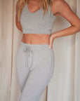 Pebble Grey Reversible crop top
