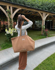 Serena Days Oversized Tan Canvas Tote