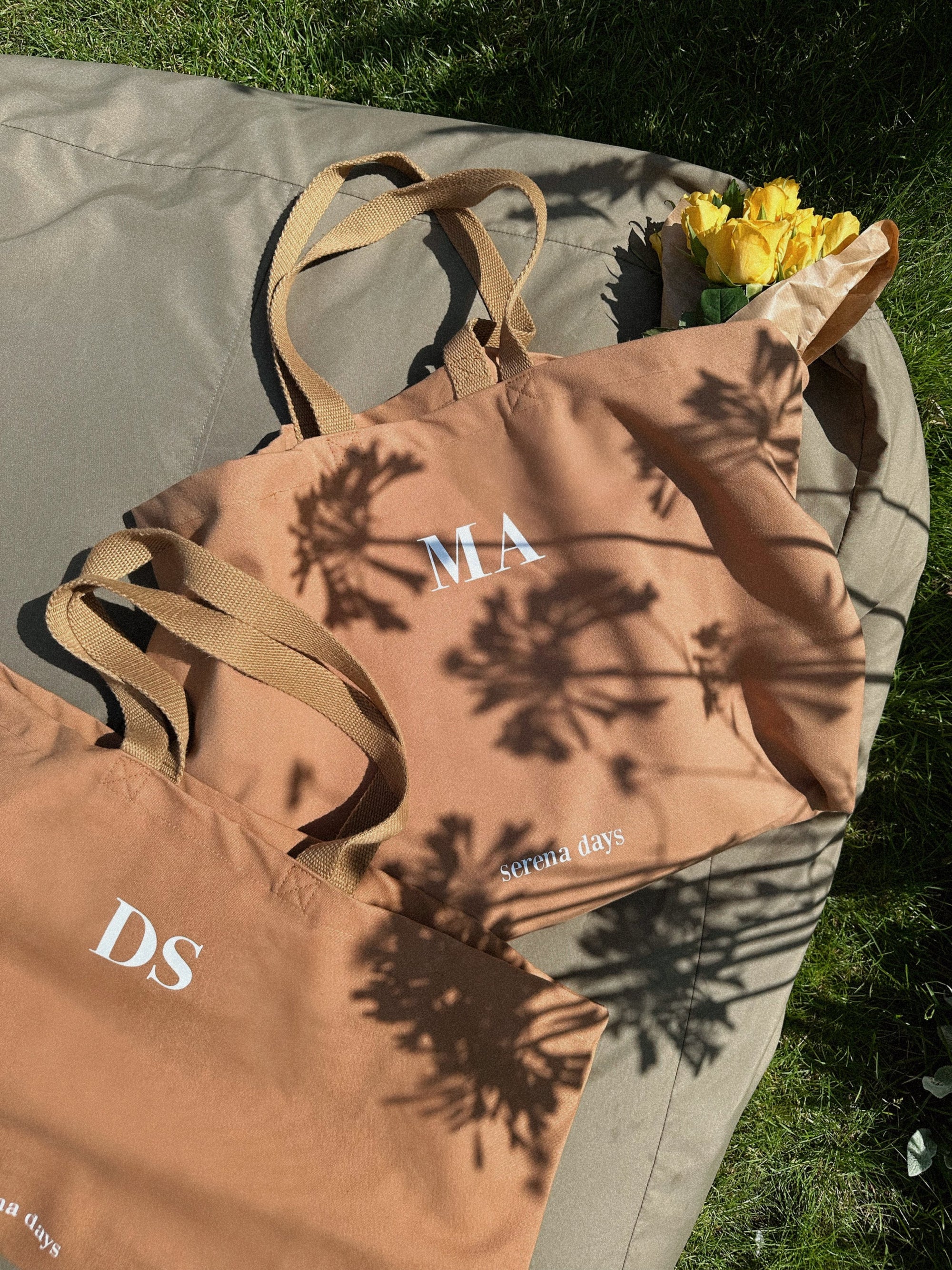Serena Days Oversized Tan Canvas Tote