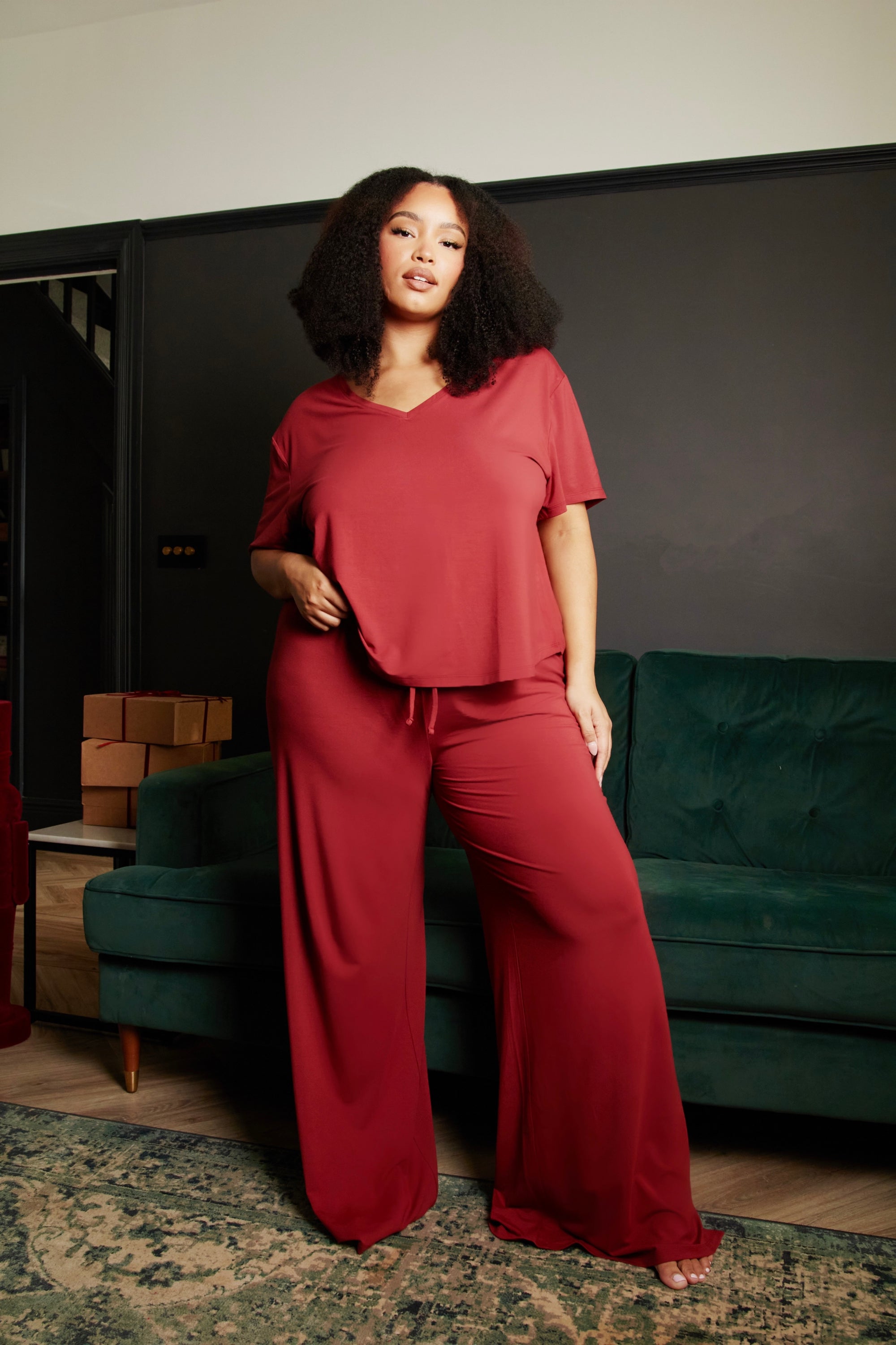 LIMITED EDITION Rich Merlot V-neck t-shirt