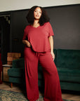 LIMITED EDITION Rich Merlot V-neck t-shirt