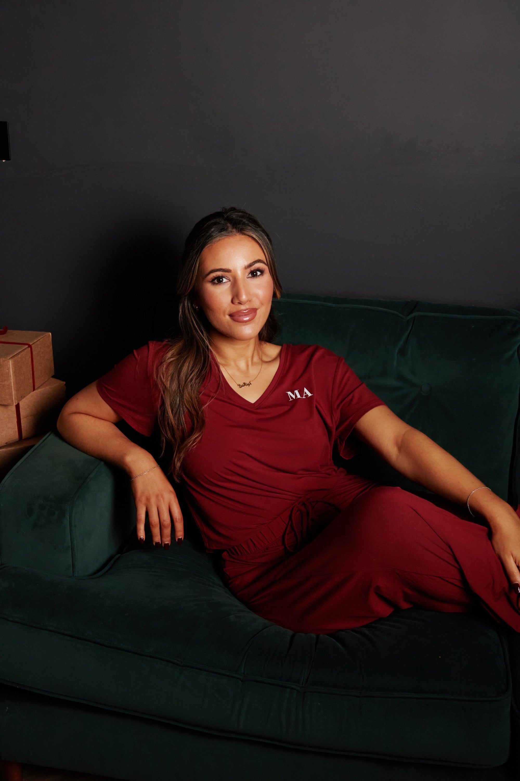 LIMITED EDITION Rich Merlot V-neck t-shirt
