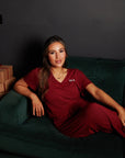LIMITED EDITION Rich Merlot V-neck t-shirt