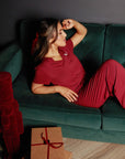 LIMITED EDITION Rich Merlot V-neck t-shirt