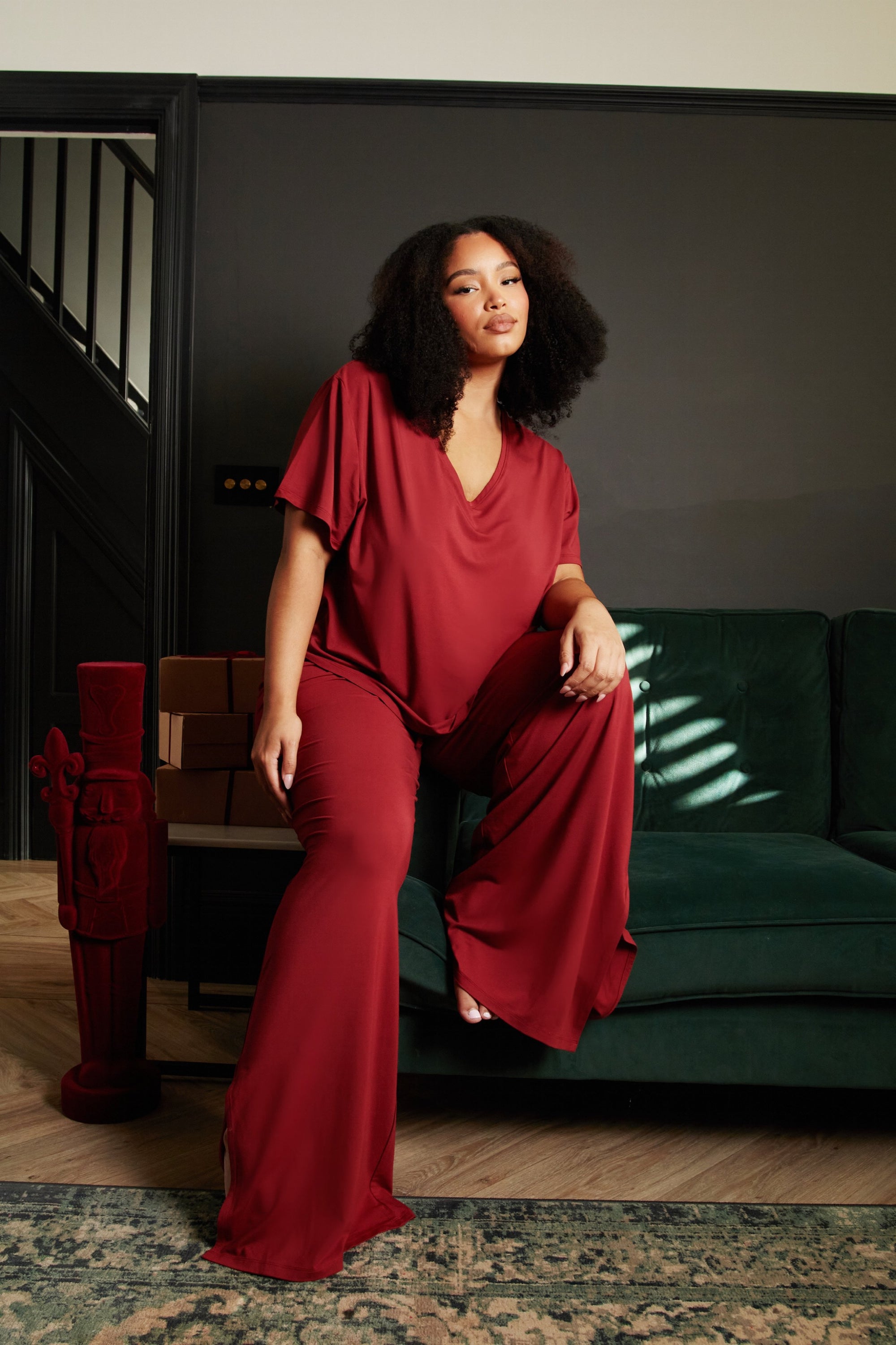 LIMITED EDITION Rich Merlot V-neck t-shirt