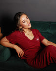 LIMITED EDITION Rich Merlot V-neck t-shirt