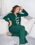 Deep Forest Bow Long Sleeve shirt style