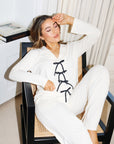 Soft Ivory Bow Long Sleeve shirt style