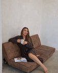 LIMITED EDITION Espresso Brown Long Belted Robe