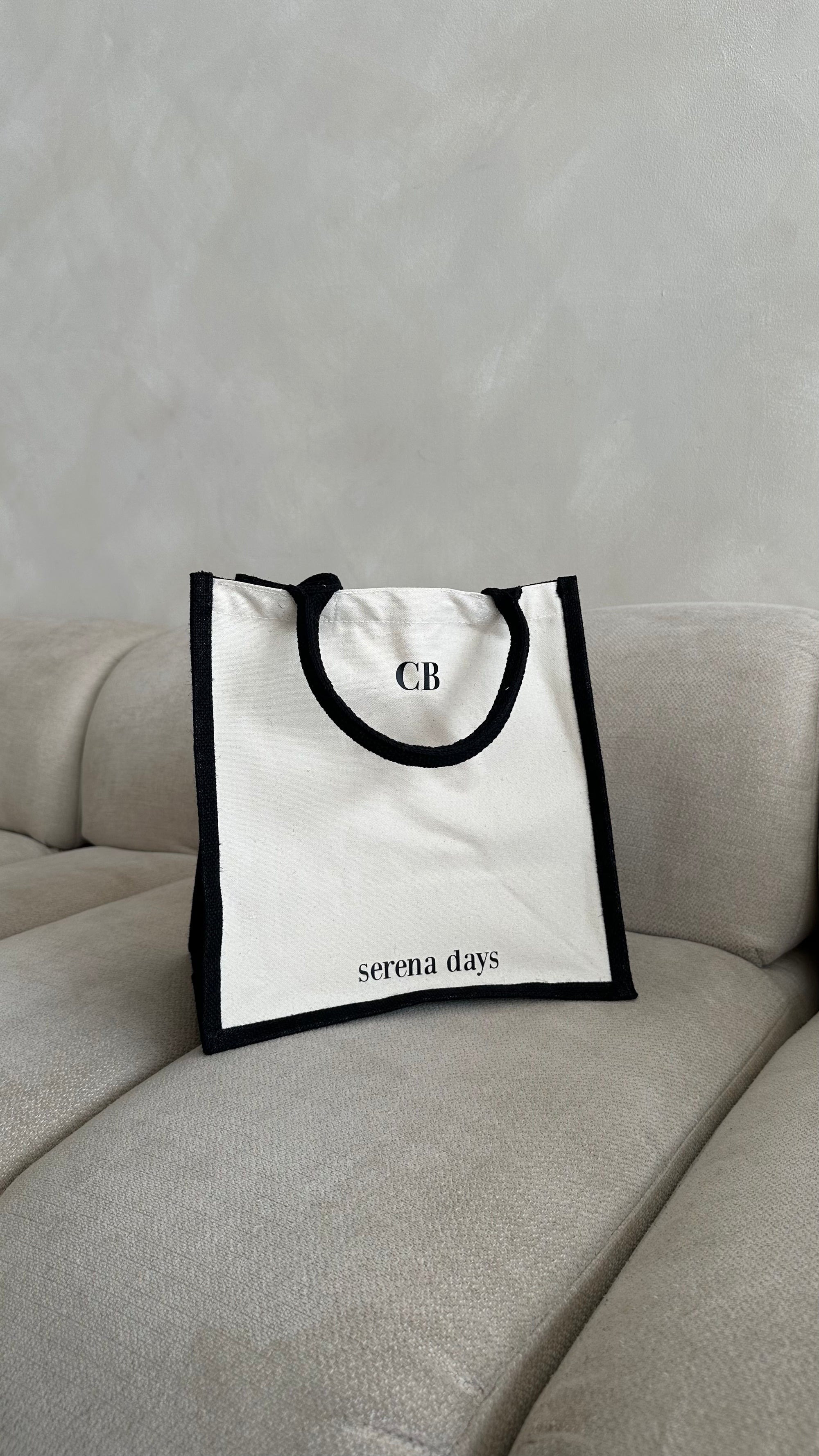 Serena Days Midi Personalised Monochrome Tote