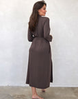 LIMITED EDITION Espresso Brown Long Belted Robe - PRE-SALE dispatch w/c 24th Nov