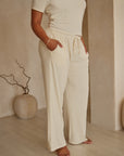 Soft Ivory Sculpt round neck t-shirt