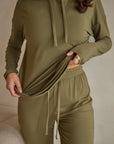 Olive Green Luxe Hoodie