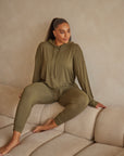 LIMITED EDITION Olive Green cuffed drawstring trousers