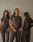LIMITED EDITION Espresso Brown Sculpt round neck t-shirt