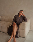 LIMITED EDITION Espresso Brown Long Belted Robe