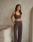 LIMITED EDITION Espresso Brown Reversible crop top