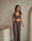 LIMITED EDITION Espresso Brown Reversible crop top