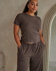 LIMITED EDITION Espresso Brown Sculpt round neck t-shirt